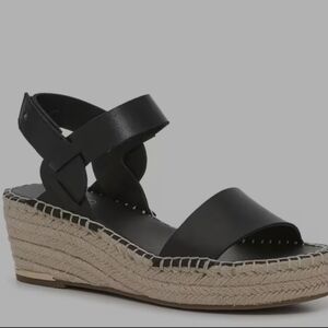 Franco Sarto Black Espadrille Wedges